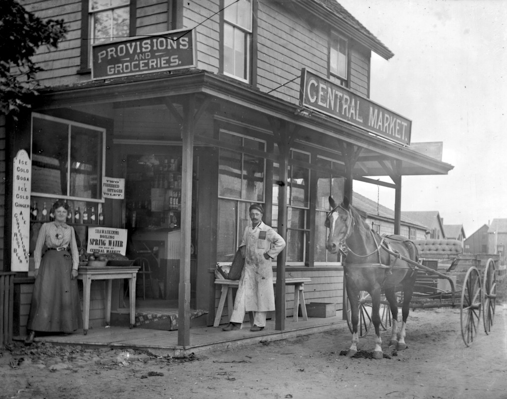 Central Market, now a dwelling, was located on land that was once part of the Lawrence property, c. 1880 