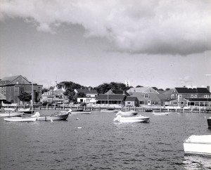 Easy Street Gallery from the harbor at right, c. 1930s With roofwalk and porch (photo courtesy the Nantucket Historical Association) 